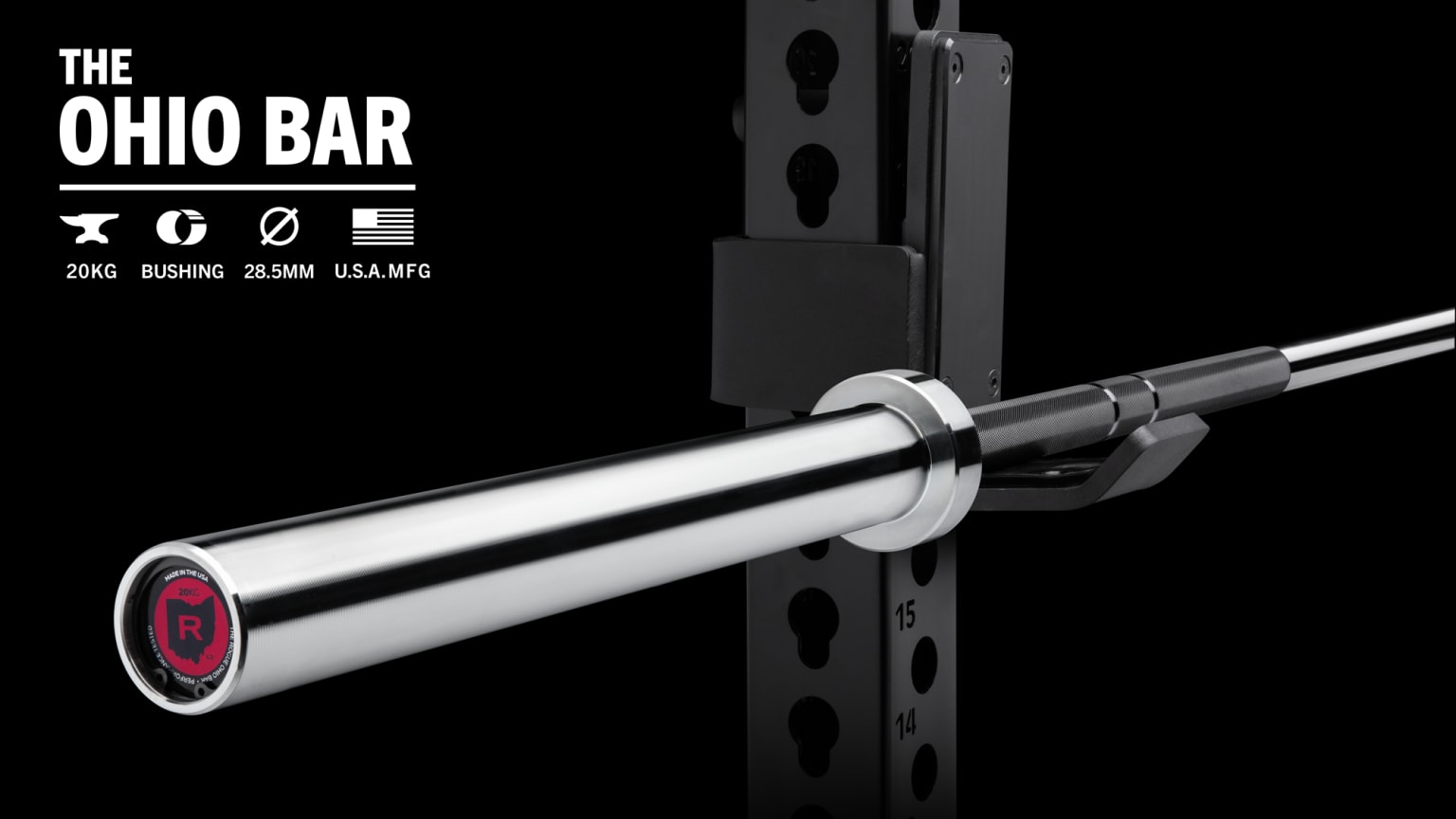 The Ohio Bar Black Zinc Rogue Fitness